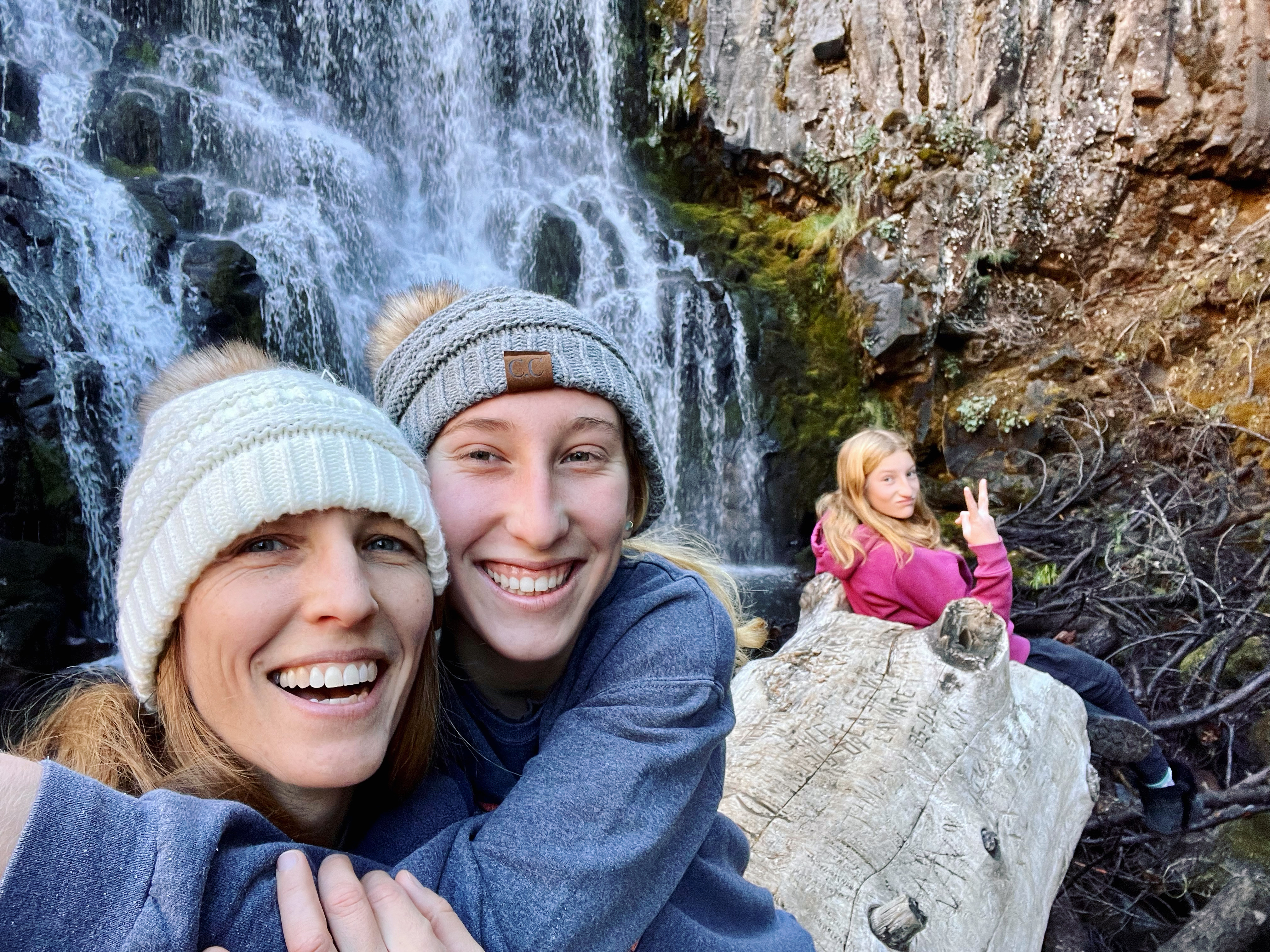 how to handle difficult changes with mom and 2 daughters by waterfall