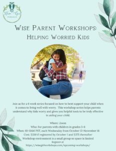 School Year Wellness and Helping Worried Kids Workshop
