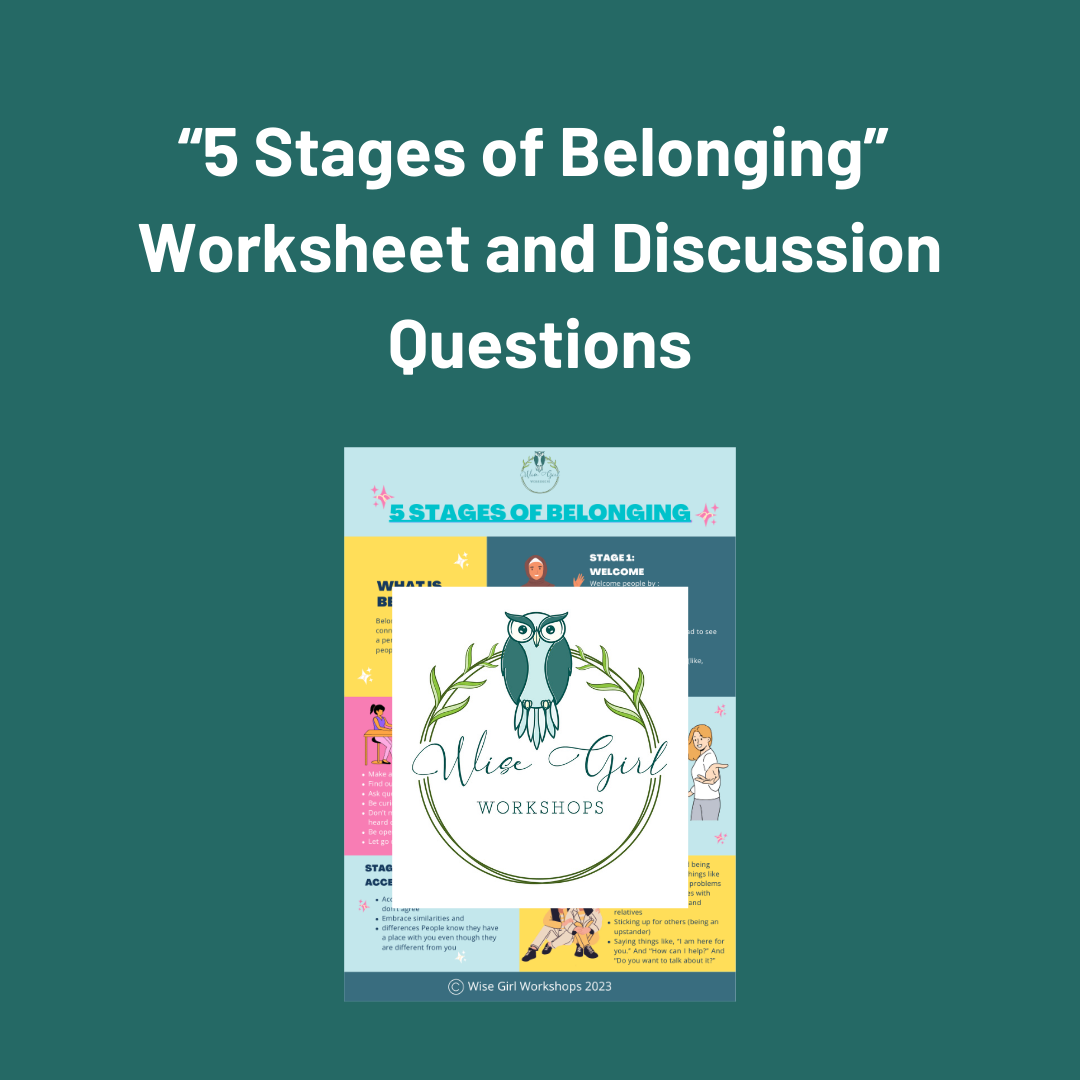 5 Stages of Belonging Worksheet and Discussion Questions